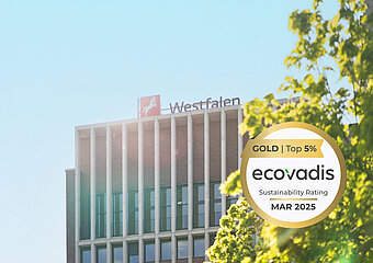 Gold-Medaille von EcoVadis für Nachhaltigkeitsaktivitäten der Westfalen Gruppe