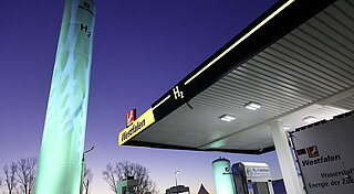 Stationäre Wasserstofftankstellen von Westfalen. H2-Station Münster Amelsbüren